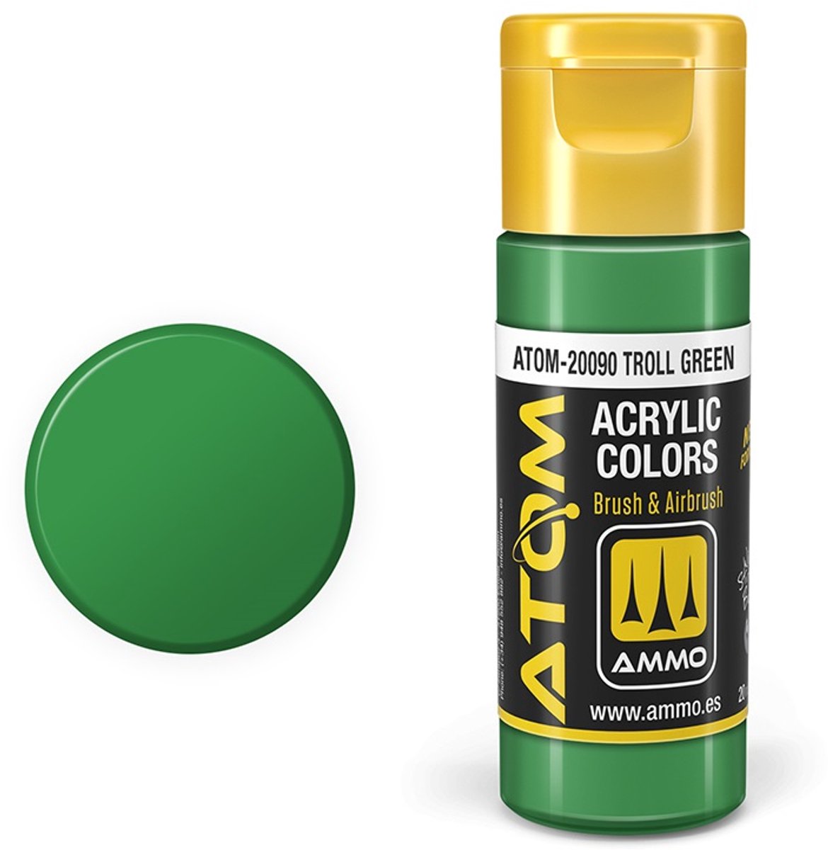 AMMO by Mig Jimenez Hobbyverf Acrylverf - MIG 20090 ATOM - Troll Green - Acryl - 20ml Verf flesje - 20 ml