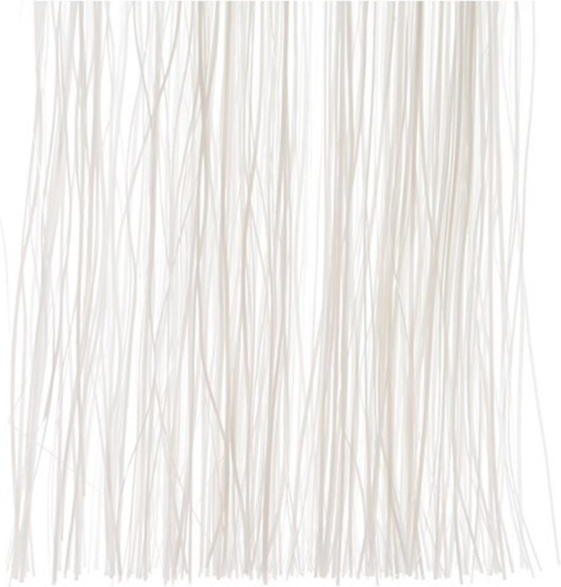 2x Lametta kerstslinger winter wit 50 cm - engelenhaar/folie slierten - Winter witte kerstboom versieringen 2 stuks