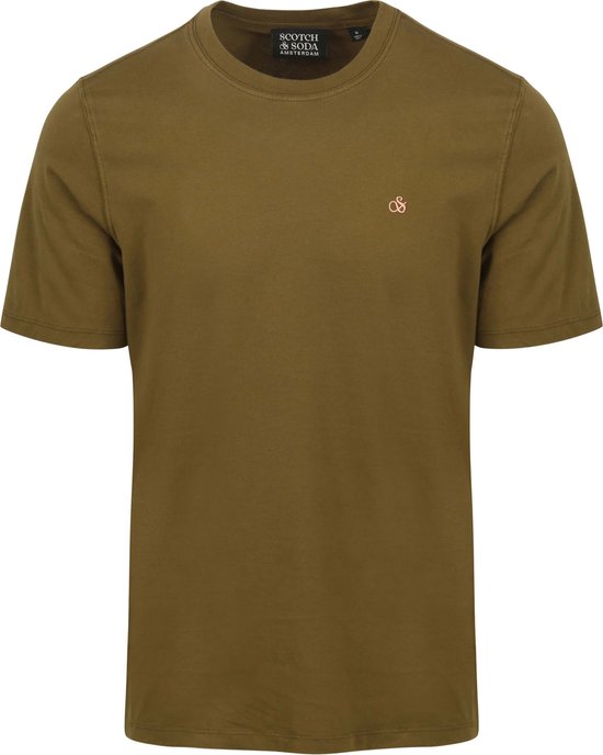 Scotch & Soda Garment Dye Logo Crew T-shirt Heren T-shirt - Maat XL