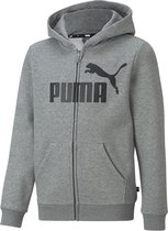 Sweat Puma Ess Big Logo Full Zip Grijs 13-14 ans Garçon