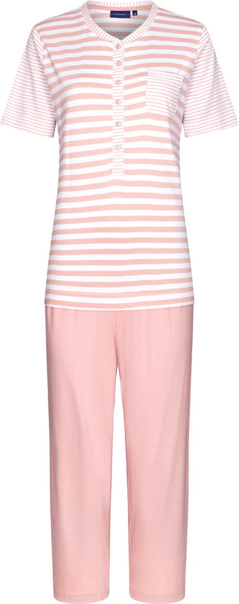 Pastunette Katoenen pyjama roze strepen - Roze - Maat - 38