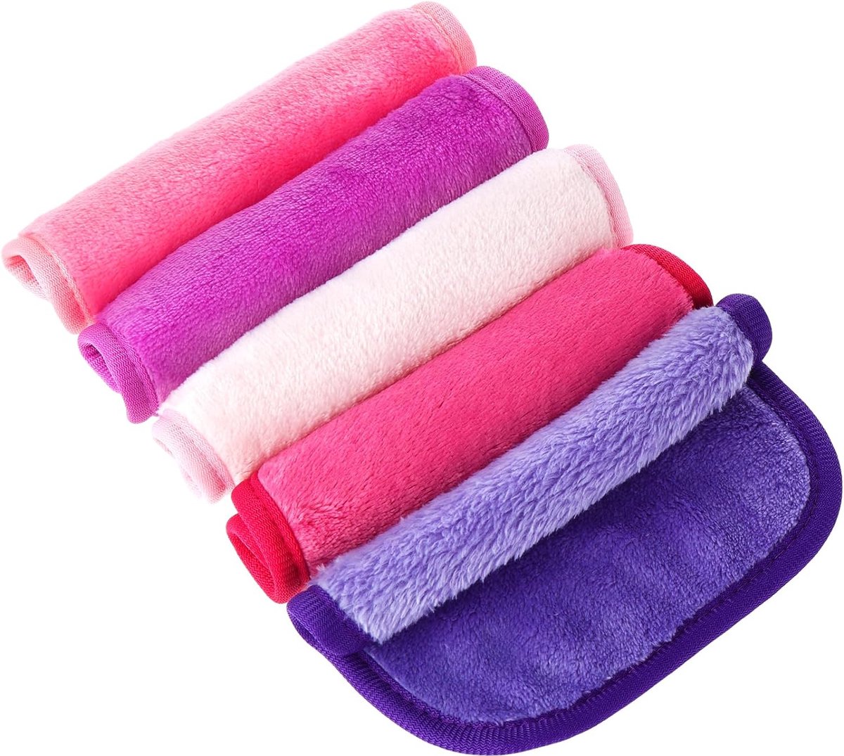 Goedkoopste 7 stuks make-up remover doeken, microfiber doek gezichtsreiniging doekjes gezichtsdoekjes make-up remover make-up handdoeken washandjes voor gevoelige huid dagelijkse reizen oogverzorging (A