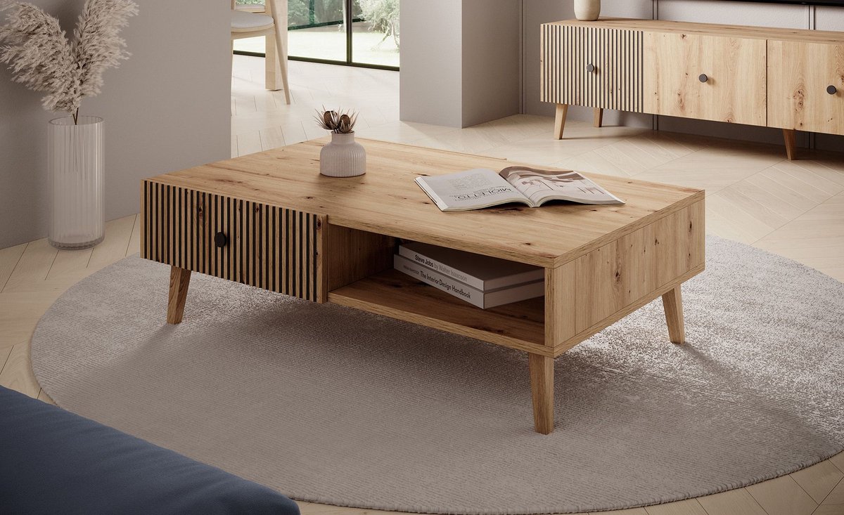 Meubella - Salontafel Bali - Eiken - 102 cm