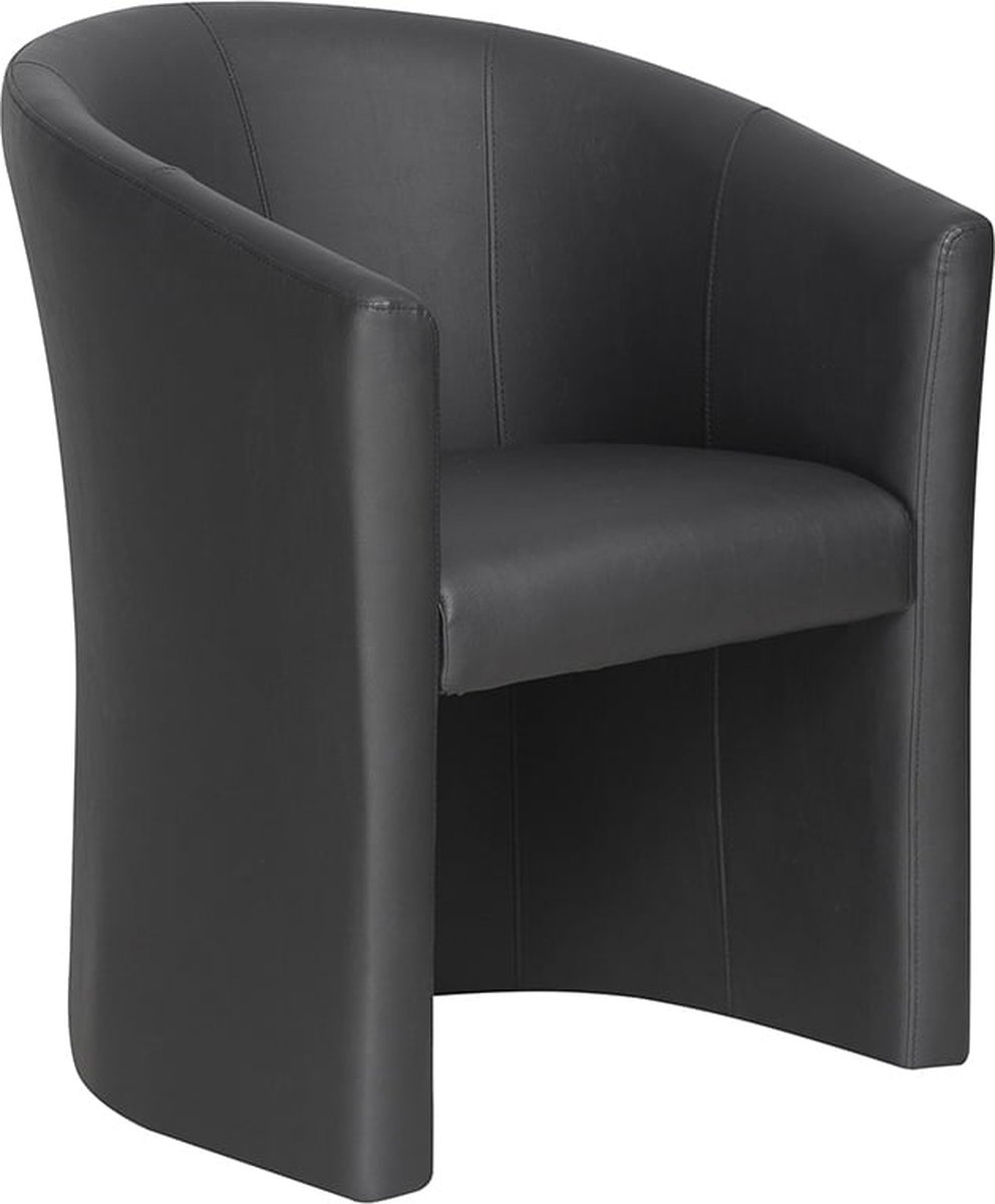 Fauteuil Steven Zwart - Kunstleer - Zithoogte 47 cm - Zitdiepte 45 cm