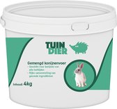 Gemengd konijnenvoer | Tuin-Dier | Geschikt voor konijnen van alle leeftijden | Rijke samenstelling van gezonde ingrediënten| In handige bewaaremmer | 4.000 gram | 4 kilogram