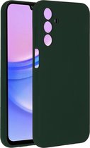 Accezz Hoesje Geschikt voor Samsung Galaxy A15 (4G) / A15 (5G) Hoesje Siliconen - Accezz Liquid Silicone Backcover - donkergroen