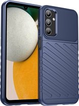iMoshion Hoesje Geschikt voor Samsung Galaxy A15 (4G) / A15 (5G) Hoesje Siliconen - iMoshion Thunder Backcover - Donkerblauw