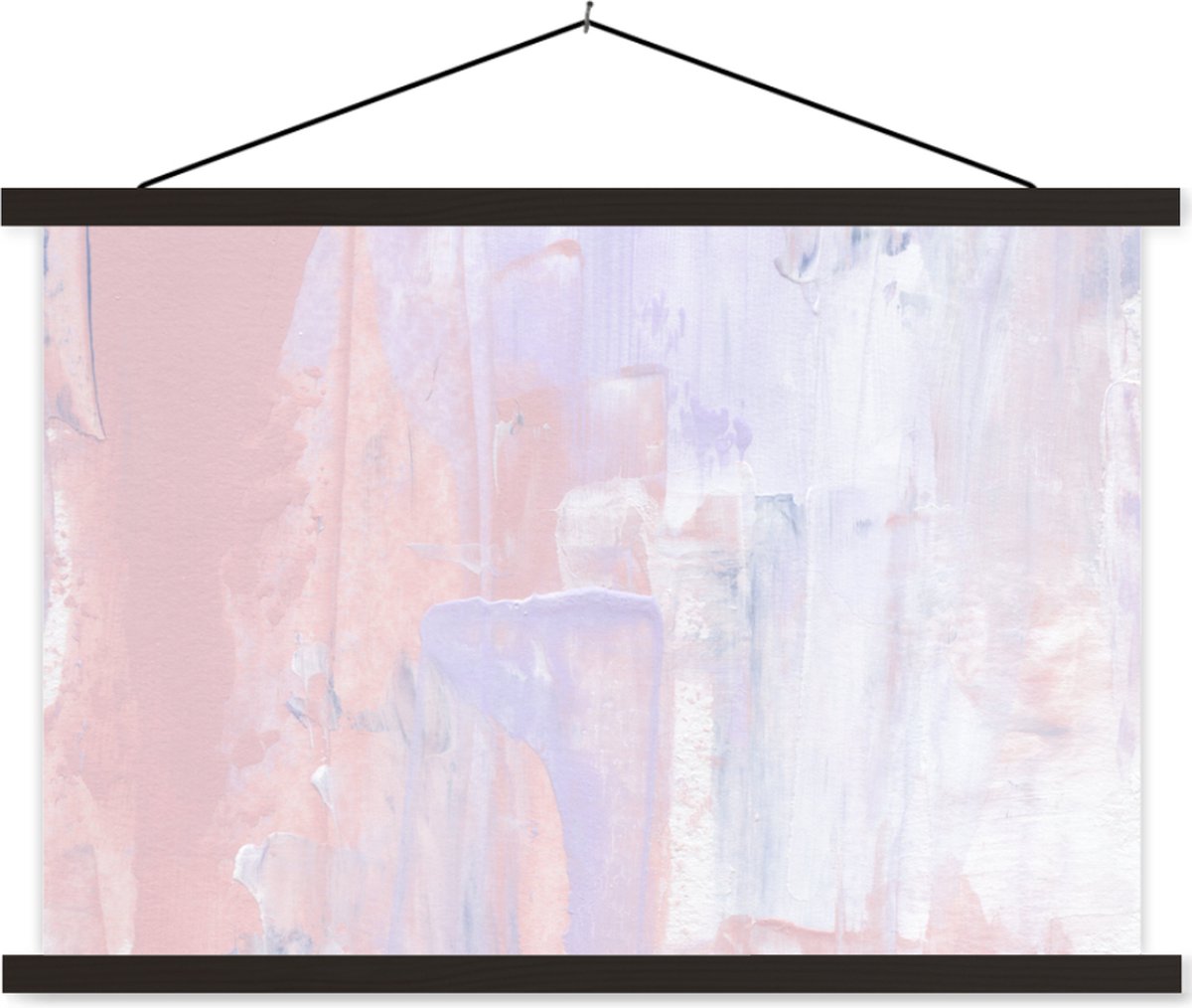 Posterhanger incl. Poster 90x60 cm - Schoolplaat - Verf - Pastel - Design - Textielposter 