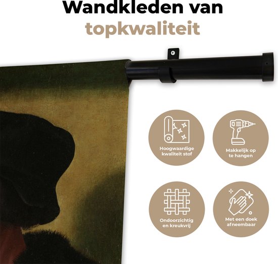 Tapisserie - Toile murale - Portrait de Jacob Cornelisz van Oostsanen - Peinture de Jacob Cornelisz. van Oostsanen - 60x60 cm - Tapisserie murale