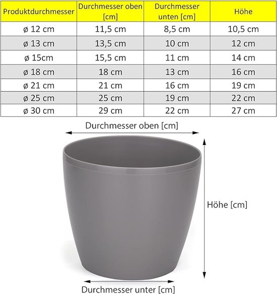 Pro Garden Plantenpot/bloempot - Tuin - kunststof - mat goud - D40 cm Pro Garden Plantenpot/bloempot - Tuin - kunststof - mat goud - D40 cm