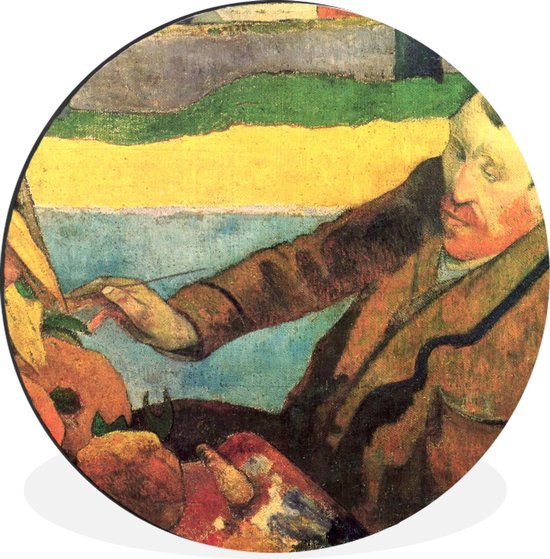 WallCircle - Wandcirkel - Muurcirkel - De zonnebloemenschilder - Vincent van Gogh - Aluminium - Dibond - ⌀ 30 cm - Binnen en Buiten