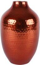 Vaas hamerslag rood – Koper rood – Boho vaas koper/rood – 26 cm – Boho vaas – Decoratie - Boho FLWRS