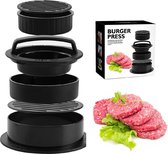 Hamburgerpers - 3 in 1 Hamburger press - Gevulde hamburger maker - BBQ accessoires