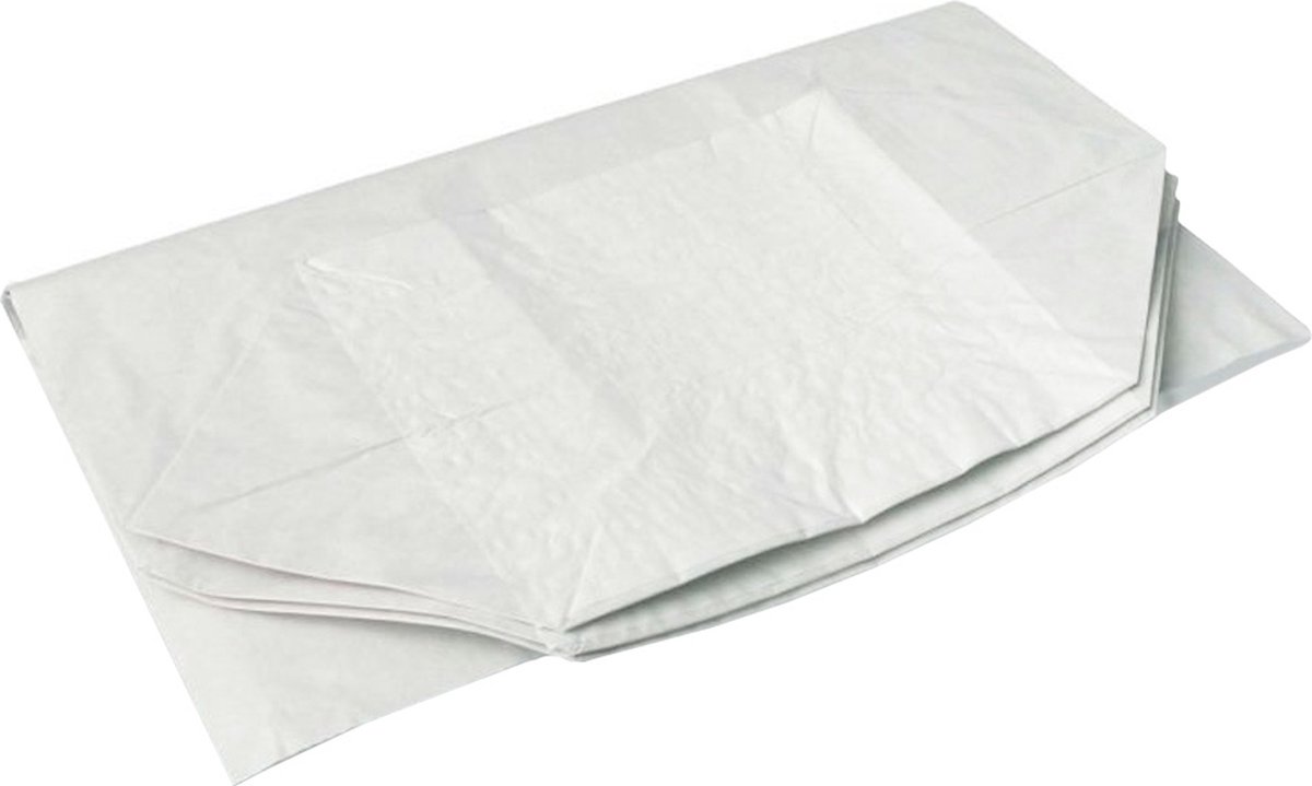 Goedkoopste Papieren afvalzak 70 liter wit - 55x65 25 cm onbedrukt - Bundel 50 stuks