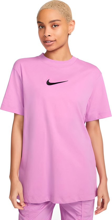 Nike Midi Swoosh-T-shirt-Dames-Roze-Maat M