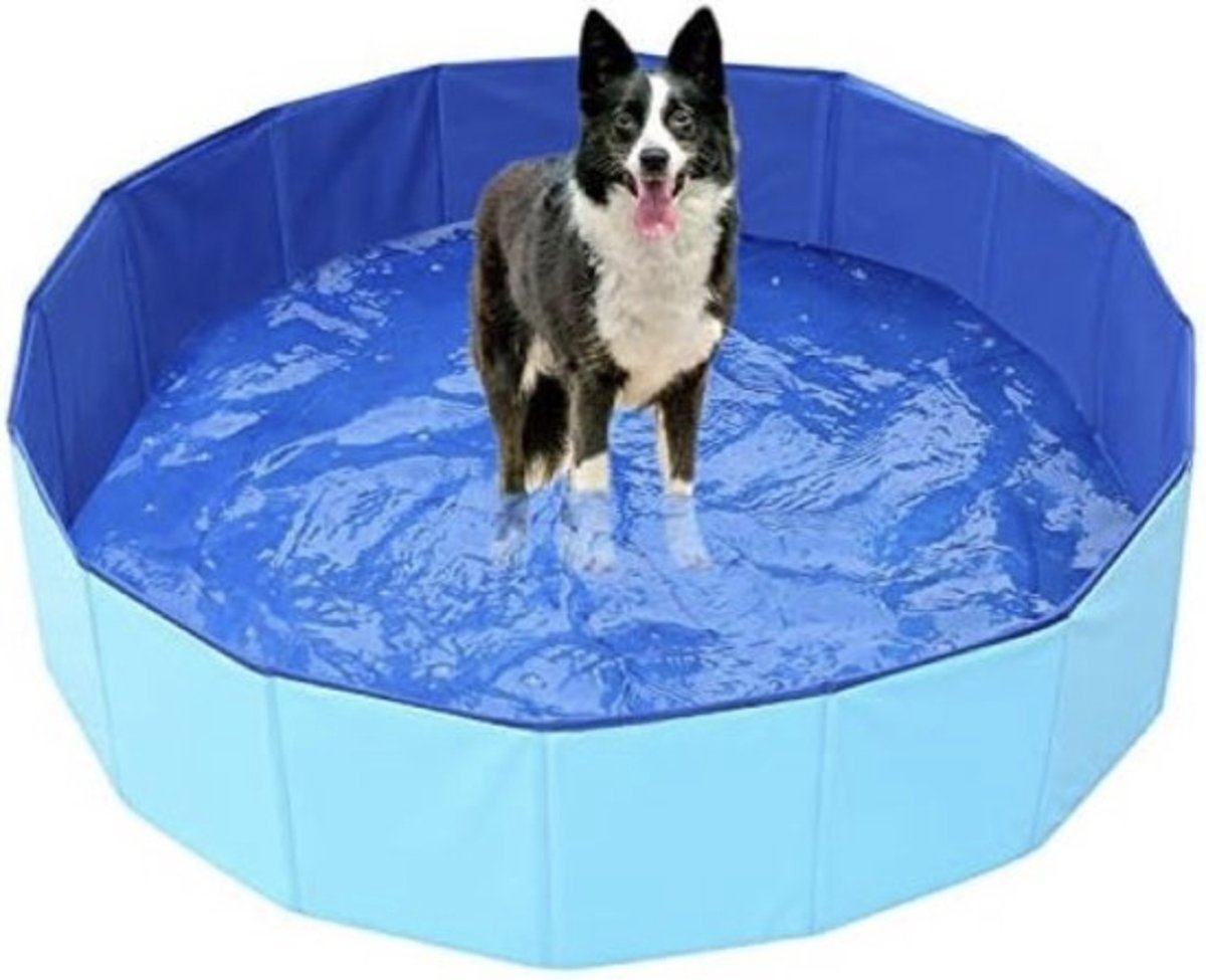 Bol.com Zwembadje voor kinderen en huisdieren - Hondenzwembad - Hondenbad - Bad voor Honden, Huisdieren - Opzetzwembad - 120x120... aanbieding