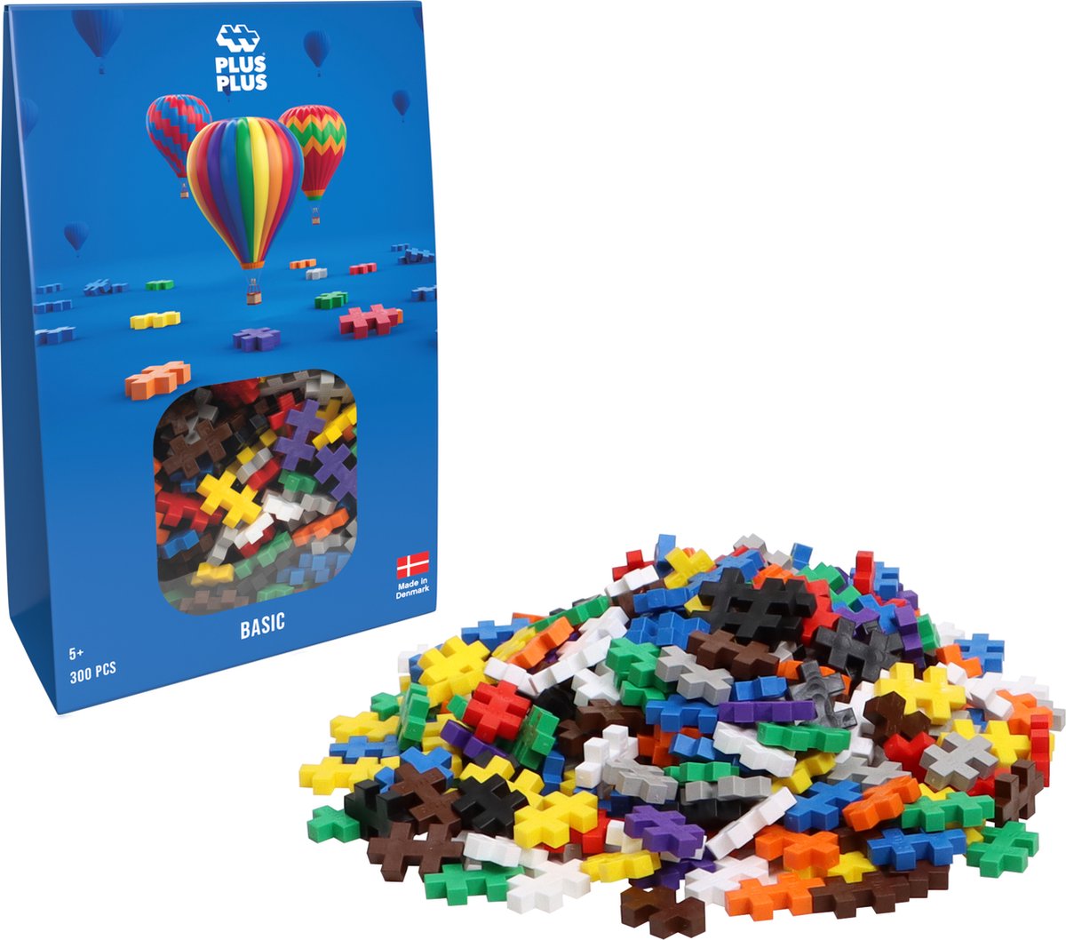 Plus-Plus Basic 300 delige bouwset - 3350 - Bouwspeelgoed - Constructiespeelgoed - Set met bouwstenen - Vanaf 5 jaar