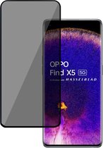 Privé Screenprotector geschikt voor OPPO Find X5 - Privacy Beschermglas - Privacy Proteqt+