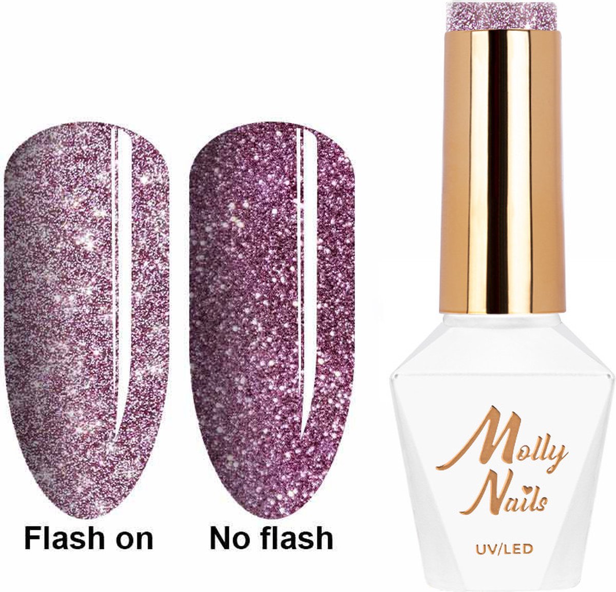 Goedkoopste Molly Nails Gellak Nr 561 Prestige - Flashing Lights - Hema/Di-Hema vrij - gellak - gelpolish - nagels - nagelstyliste - manicure - nagelverzorging - lak - gelnagels - gel - polish - 8 gr - Caramdia