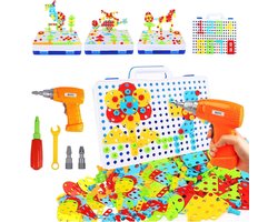 BOTC Constructie Bouw speelgoed met Werkende Boormachine - Puzzel - 237-Delig - Montessori speelgoed - educatief speelgoed - constructie speelgoed