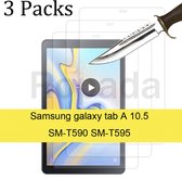 Samsung Galaxy Tab A 10.5 2018 SM T590 / T595 HiCHiCO Tablet Hoesje 360° draai stand Zwart Met Stylus Pen
