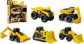 Assortiment de 5 petites machines de construction, jaune pour les enfants à partir de 3 ans