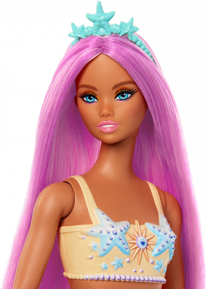Barbie A Touch of Magic - Oranje zeemeermin staart - Barbiepop — afbeelding 3