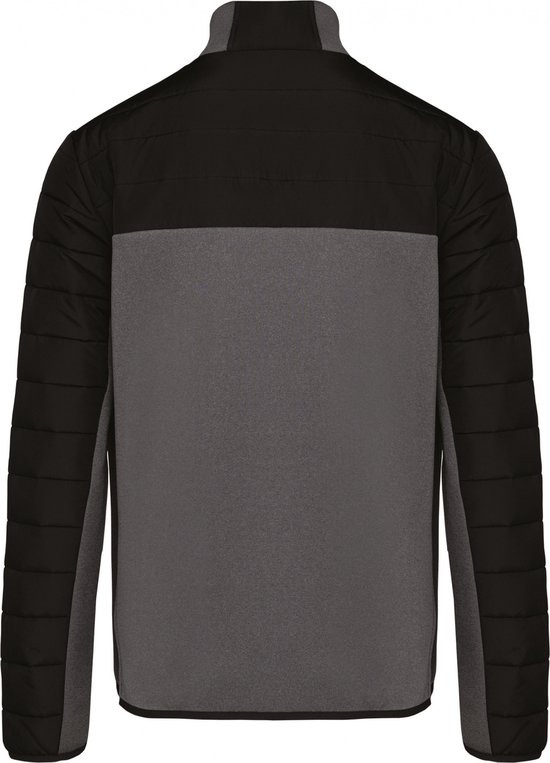 Jas Heren XS Kariban Lange mouw Black / Dark Grey Heather 96% Polyester, 4% Elasthan