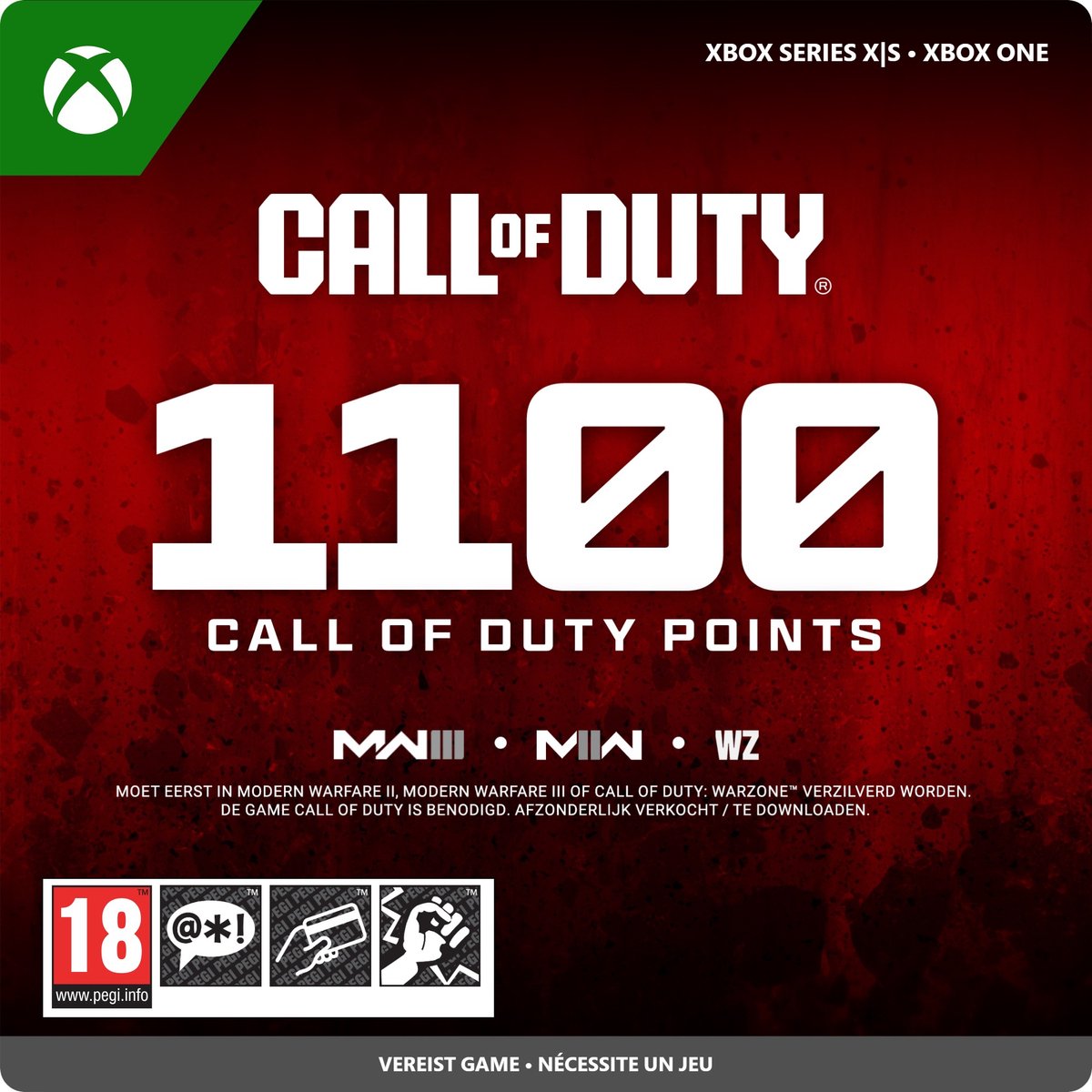 Call of Duty: 1.100 Points - Xbox Series X|S & Xbox One Download op Prijzenvolger.com