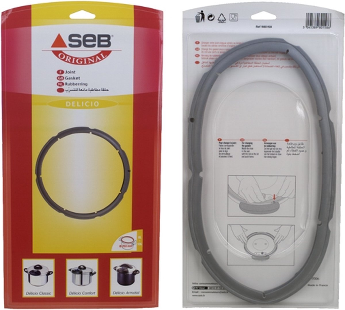 SEB - AFDICHTINGSRUBBER SNELKOOKPAN 8L / 10L - DIAM 253MM - DELICIO - NR 4049736 - 980158