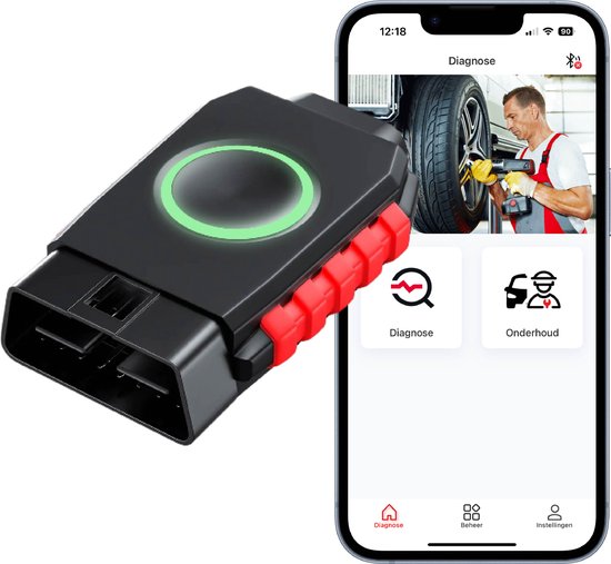 Foto: Professional obd2 eobd diagnosecomputer vident 510 pro dongle all systems 78 automerken geschikt voor uitlezen motor abs airbags climate etc service functies volledig nederlandstalig 