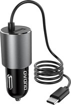 Joyroom Autolader Oplader USB-C & USB-A Snellader - 3.4A (1m) Grijs [Triple Fast Car Charger]