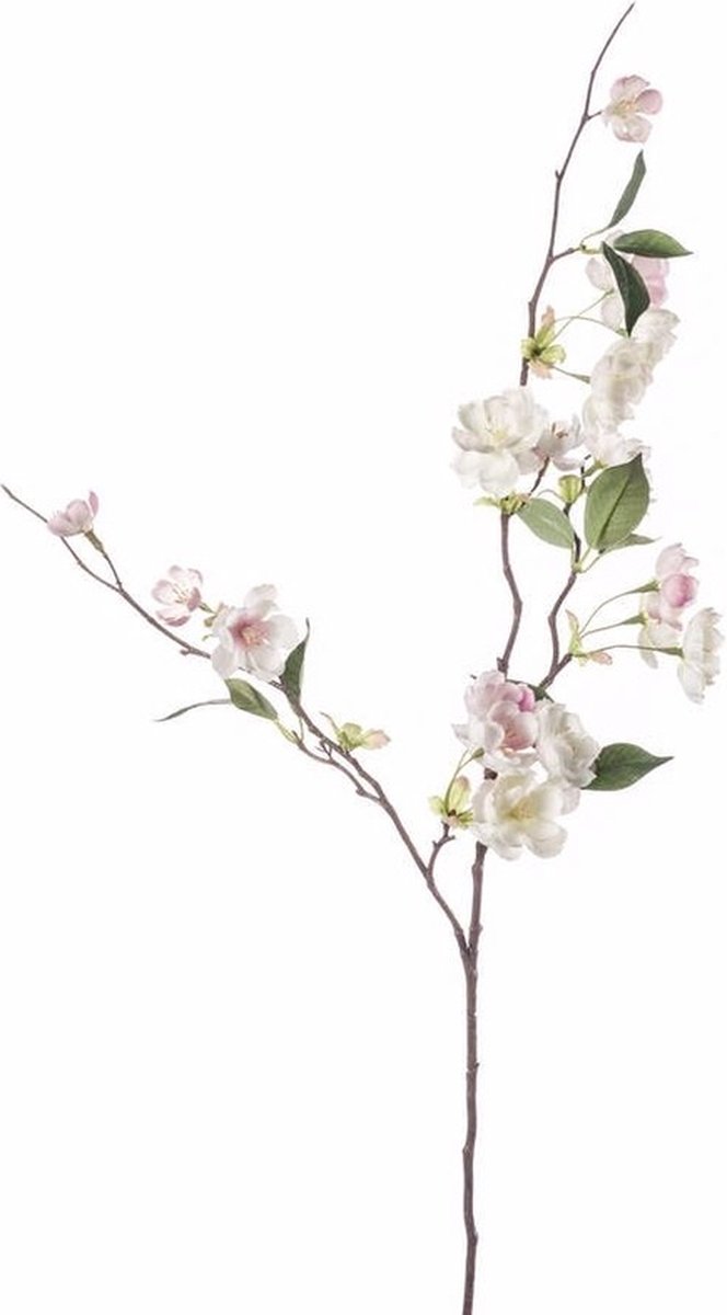 Kunstbloemen Perzik Bloesem tak - 80 cm - roze - kunststof decoratie - kleine bloemetjes - extra sfeer