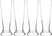 4x Bierglazen smal 370 ml - Glas voor bier 4 stuks