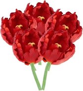 5x tulp rouge 25 cm - fleurs artificielles