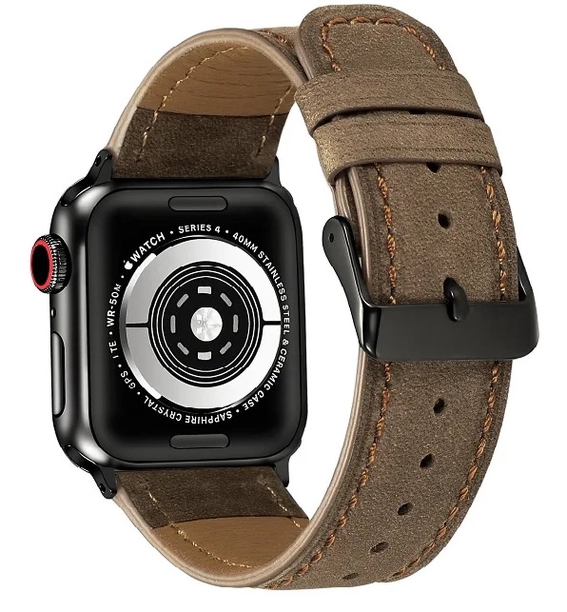 Leren Horloge Bandje Geschikt voor ALLE Apple Watch - Echt Leer - Geschikt voor Apple Watch 42 - 44 - 45 - 49 mm - Series 1 2 3 4 5 6 7 8 9 SE