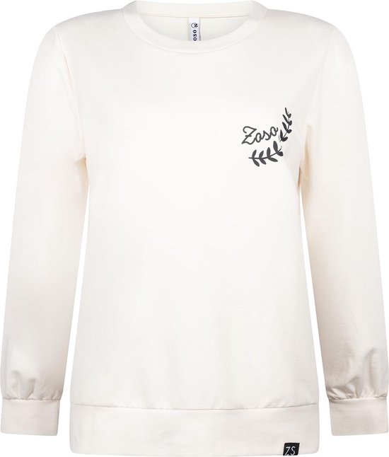 Zoso Trui Vita Fancy Sweater 241 0007/1200 Sand/ivory Dames Maat - XS