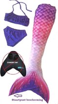 Zeemeermin staart los| Mermaid staart met bikiniset | Sweetheart | maat 160 | Zonder monovin geleverd | Nieuw model 2024!