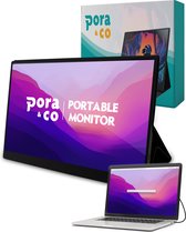Pora&Co - Moniteur de jeu portable IPS - Écran tactile - Écran 14 pouces - HDMI & USB-C - Full HD - Écran d'ordinateur - Moniteur portable