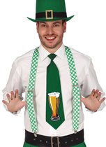 St. Patricks Day verkleed hoed en stropdas - groen - volwassenen - carnaval