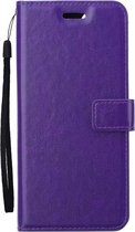 Hoesje Geschikt voor Samsung A25 Hoes Bookcase Flipcase Book Cover - Hoes Geschikt voor Samsung Galaxy A25 Hoesje Book Case - Paars