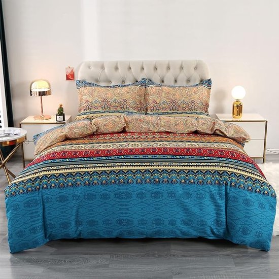 Parure de lit en flanelle, 220 x 240 cm, parure de lit colorée avec drap de  lit,... | bol