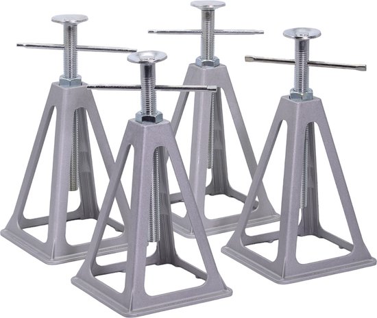 Aluminium Caravansteun, Assteun set van 4 stuks, 280 - 430 mm