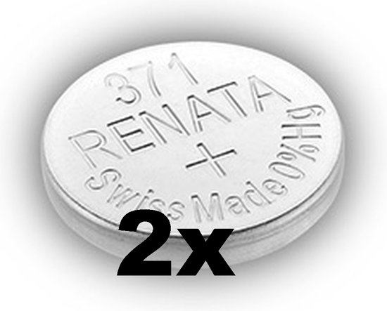 Renata 371 / SR920SW - zilveroxide knoopcel horlogebatterij - 2 (twee) stuks - Swiss Made