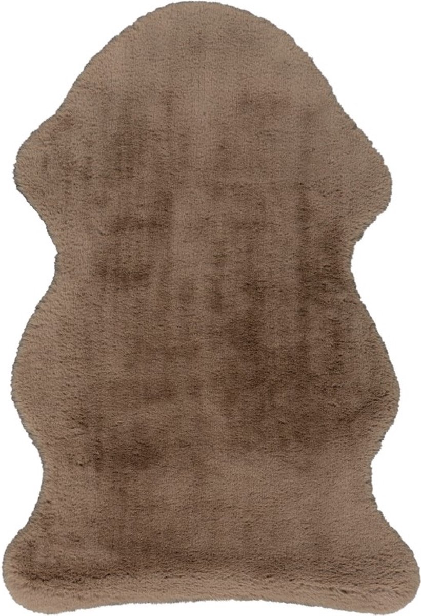 Organisch Vloerkleed | Tapijt | Cosy | Uni | Taupe | 60x90 cm