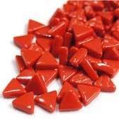 Mozaïeksteentjes driehoekjes 1 cm Rood