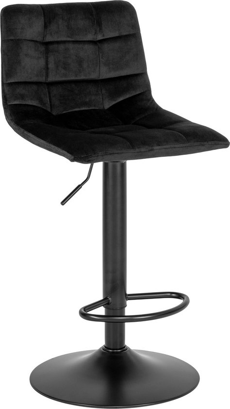 Chaise de bar Zwart - 43x43x88-108cm - Rétro/ Vintage - Poids 6kg