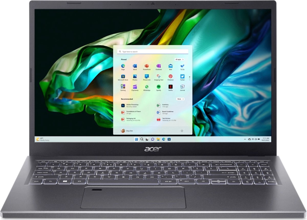 Acer Aspire 5 15 A515-58M-76WE Intel® Core™ i7 i7-1355U Laptop 39,6 cm (15.6") Full HD 16 GB LPDDR5-SDRAM 1 TB SSD Wi-Fi 6E (802.11ax) Windows 11 Home Grijs