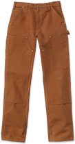 Carhartt Hose Firm Duck Double-Front Work Dungaree Brown-W33-L32
