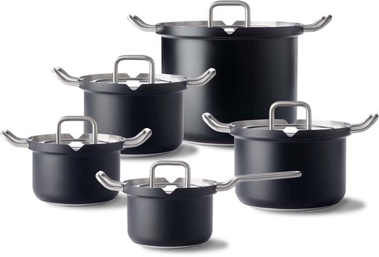 BK -Q-Linair Master Glas Black Pannenset 5-delig